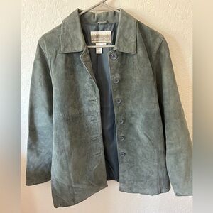 Vintage Green Suede Jacket